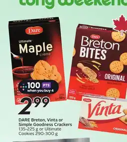 Sobeys DARE Breton, Vinta or Simple Goodness Crackers offer
