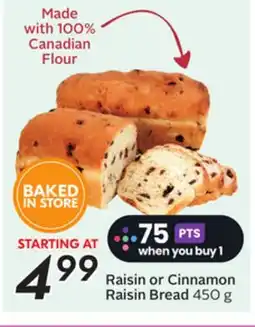 Sobeys Raisin or Cinnamon Raisin Bread offer