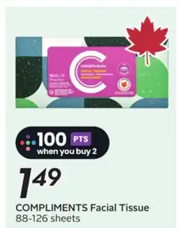 Sobeys COMPLIMENTS Facial Tissue offer
