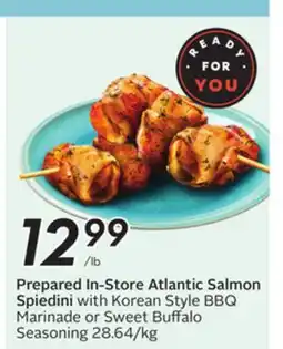 Sobeys Prepared In-Store Atlantic Salmon Spiedini with BBQ offer