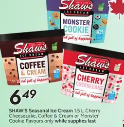 Sobeys SHAW'S Seasonal Ice Cream offer