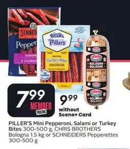 Sobeys PILLER'S Mini Pepperoni, Salami or Turkey Bites offer
