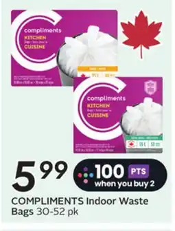 Sobeys COMPLIMENTS Indoor Waste Bags offer