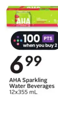 Sobeys AHA Sparkling Water Beverages offer
