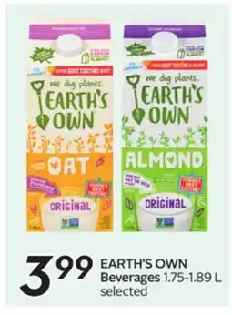 Sobeys EARTH'S OWN Beverages offer