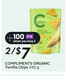 Sobeys COMPLIMENTS ORGANIC Tortilla Chips offer