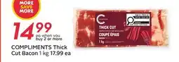 Sobeys COMPLIMENTS Thick Cut Bacon offer