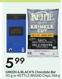 Sobeys GREEN & BLACK'S Chocolate Bar offer
