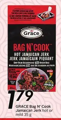 Sobeys GRACE Bag N'Cook Jamaican Jerk hot or mild offer