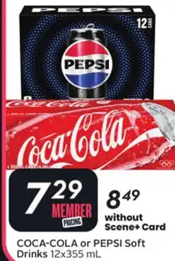 Sobeys COCA-COLA or PEPSI Soft Drinks offer