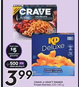 Sobeys CRAVE or KRAFT DINNER Frozen Entrées offer