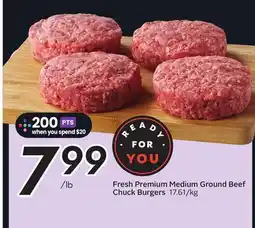 Sobeys Fresh Premium Medium Ground Beef Chuck Burgers offer