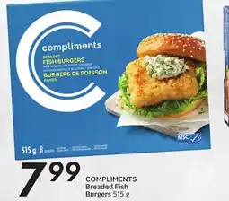 Sobeys COMPLIMENTS Breaded Fish Burgers offer