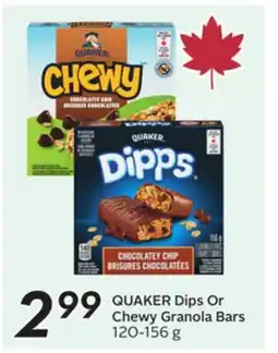 Sobeys QUAKER Dips Or Chewy Granola Bars offer