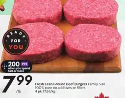 Sobeys Fresh Lean Ground Beef Burgers offer