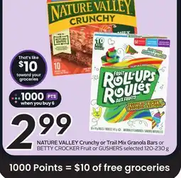 Sobeys NATURE VALLEY Crunchy or Trail Mix Granola Bars offer