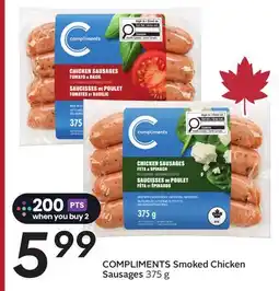 Sobeys COMPLIMENTS Smoked Chicken Sausages offer