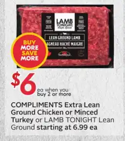 Sobeys COMPLIMENTS Extra Lean Ground Chicken offer