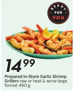 Sobeys Prepared In-Store Garlic Shrimp Grillers offer