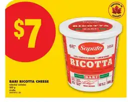 No Frills BARI RICOTTA CHEESE, 500 g offer