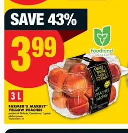 No Frills FARMER'S MARKET YELLOW PEACHES, 3 L offer