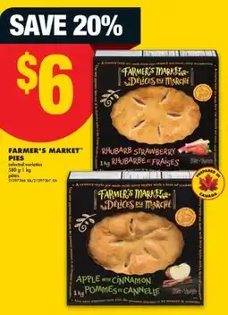 No Frills FARMER'S MARKET PIES, 580 g - 1 kg offer