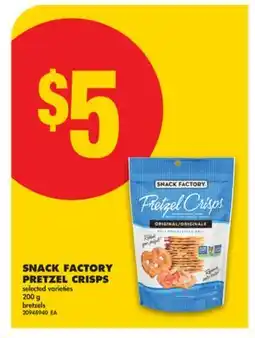 No Frills SNACK FACTORY PRETZEL CRISPS, 200 g offer