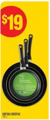 No Frills EVERYDAY ESSENTIALS NON STICK SKILLET SET offer