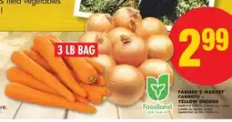 No Frills FARMER'S MARKET CARROTS or YELLOW ONIONS, 3 LB BAG offer