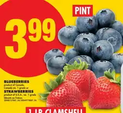No Frills BLUEBERRIES or STRAWBERRIES, 1 LB CLAMSHELL offer