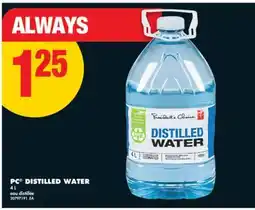 No Frills PC DISTILLED WATER, 4 L offer