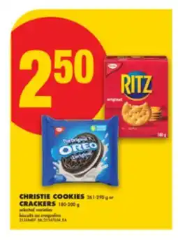 No Frills CHRISTIE COOKIES 261-290 g or CRACKERS 180-200 g offer