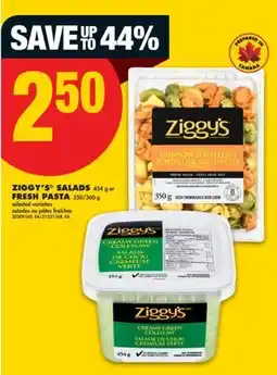 No Frills ZIGGY'S SALADS, 454 g or FRESH PASTA, 350/360 g offer