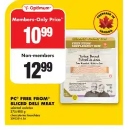 No Frills PC FREE FROM SLICED DELI MEAT, 375/400 g offer