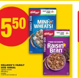 No Frills KELLOGG'S FAMILY SIZE CEREAL, 480-650 g offer
