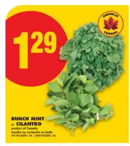 No Frills BUNCH MINT or CILANTRO offer