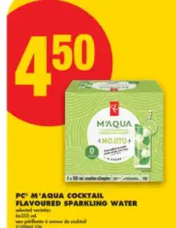 No Frills PC M'AQUA COCKTAIL FLAVOURED SPARKLING WATER, 6x355 mL offer