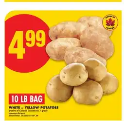 No Frills WHITE or YELLOW POTATOES, 10 LB BAG offer