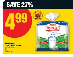 No Frills NEILSON TRUTASTE MILK, 4 L offer
