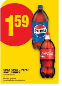 No Frills COCA-COLA or PEPSI SOFT DRINKS, 2 L offer