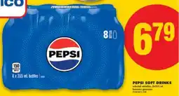No Frills PEPSI SOFT DRINKS, 8x355 mL offer