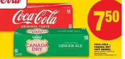 No Frills COCA-COLA or CANADA DRY SOFT DRINKS, 12x355 mL offer