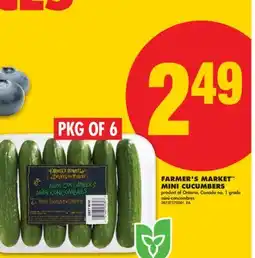 No Frills FARMER'S MARKET MINI CUCUMBERS, PKG OF 6 offer