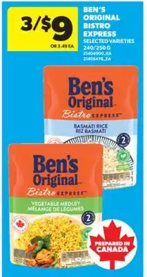 Real Canadian Superstore BEN'S ORIGINAL BISTRO EXPRESS, 240/250 G offer