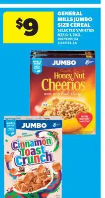 Real Canadian Superstore GENERAL MILLS JUMBO SIZE CEREAL, 825 G - 1.3 KG offer