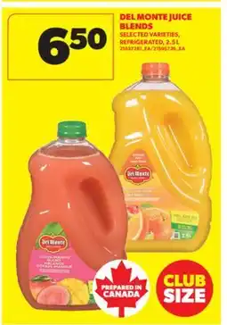 Real Canadian Superstore DEL MONTE JUICE BLENDS, 2.5 L offer