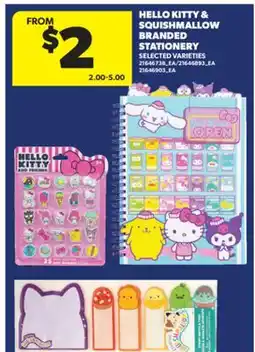 Real Canadian Superstore HELLO KITTY & SQUISHMALLOW BRANDED STATIONERY offer