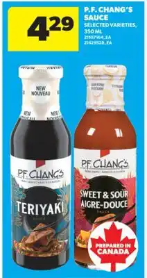 Real Canadian Superstore P.F. CHANG'S SAUCE, 350 ML offer