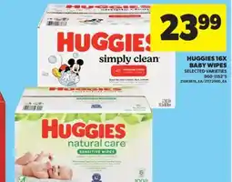 Real Canadian Superstore HUGGIES 16X BABY WIPES, 960-1152'S offer