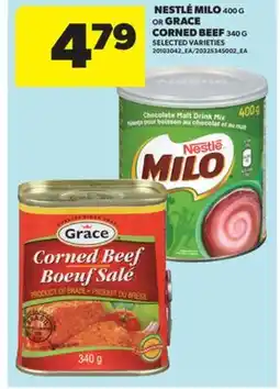 Real Canadian Superstore NESTLÉ MILO 400 G OR GRACE CORNED BEEF 340 G offer